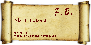 Pál Botond névjegykártya
