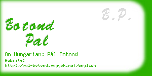 botond pal business card