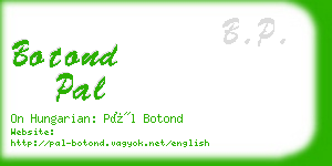 botond pal business card